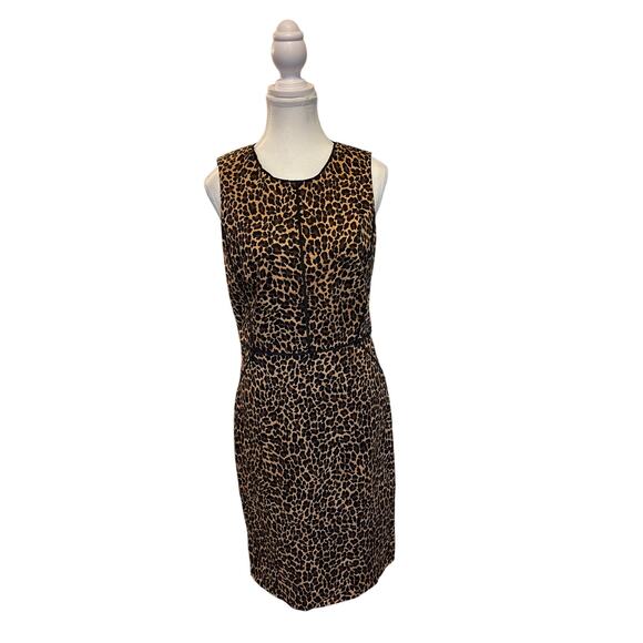 J Crew | Leopard Print Sleeveless Sheath Dress  | 6 - Picture 1 of 15